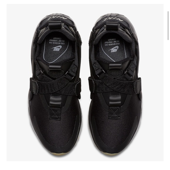 Nike ➰ ladies black huaraches city strap s6 - Picture 10 of 14